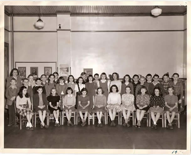 black and white group school picture