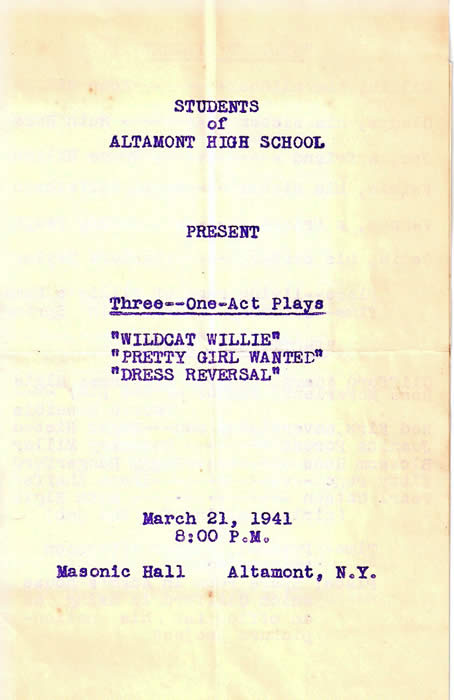 scan of a playbill from 1941