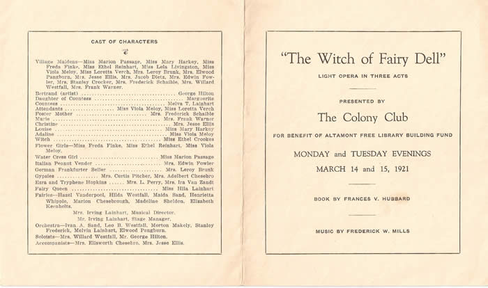 playbill from 1921