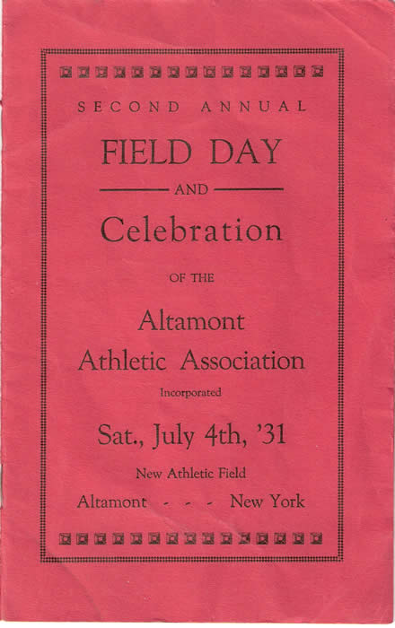 advertisement for field day 1931