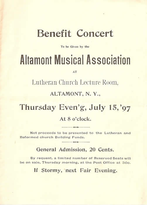 advertisement for benefit concert 1897