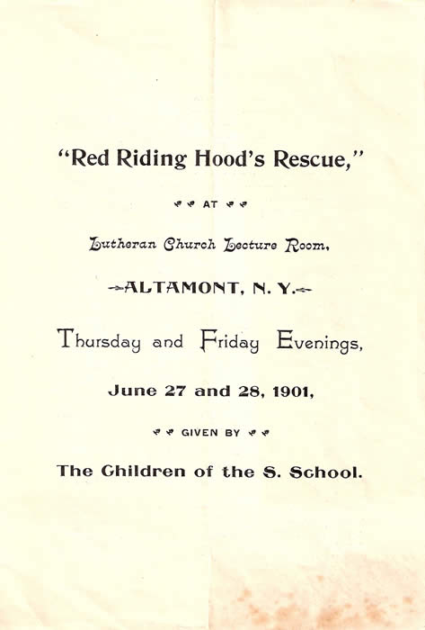 advertisement for a play 1901